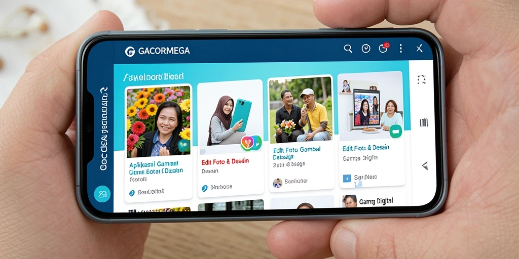 Antarmuka GACORMEGA yang ramah pengguna dengan fitur lengkap.