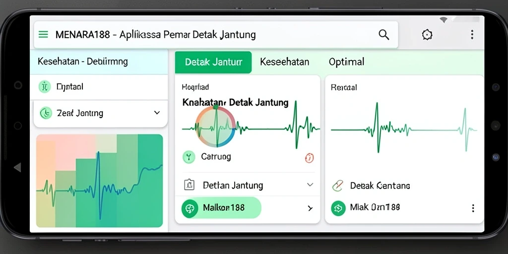 Tampilan antarmuka pengguna aplikasi Detak Jantung MENARA188 yang intuitif.