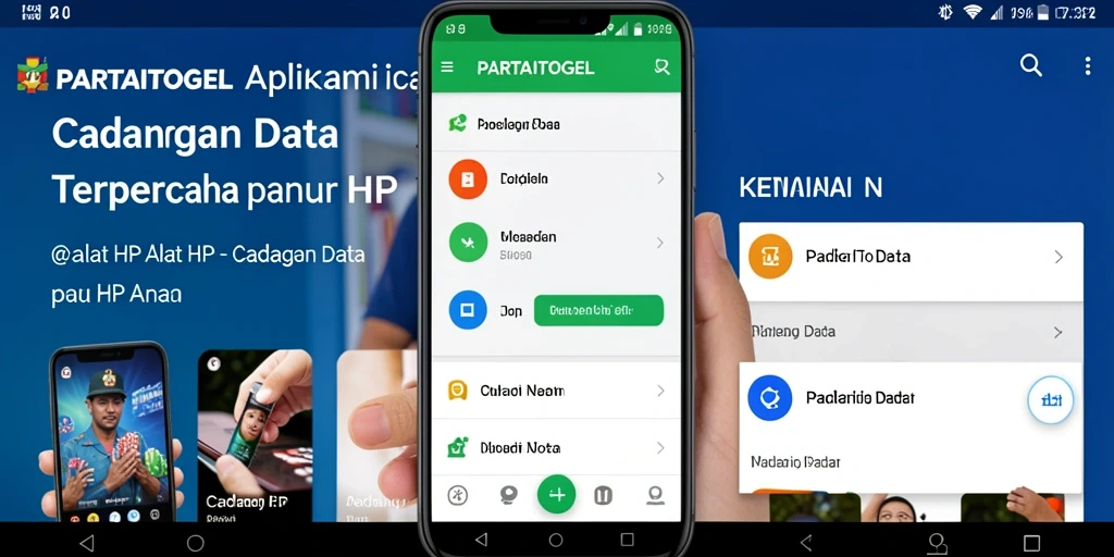 Tampilan antarmuka utama aplikasi Cadangan Data PARTAITOGEL.