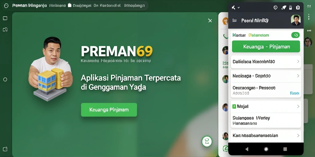 Antarmuka aplikasi PREMAN69 yang intuitif dan mudah digunakan untuk pinjaman.