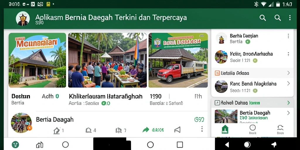 Antarmuka aplikasi S80 menampilkan berita daerah yang informatif.