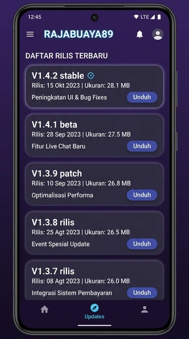 Riwayat Versi Aplikasi rajabuaya89 untuk Pengguna Android